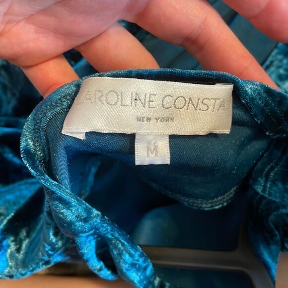 Caroline Constas Victoire Velvet Open Back Mini Dress M - Picture 5 of 8